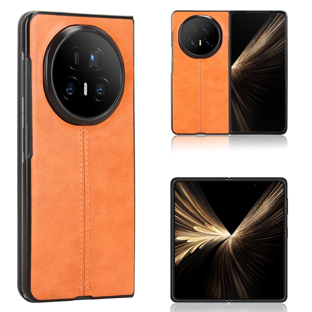 Чехол для Honor Magic V5 5G, простроченный, с покрытием из ПУ кожи, ПК чехол для телефона