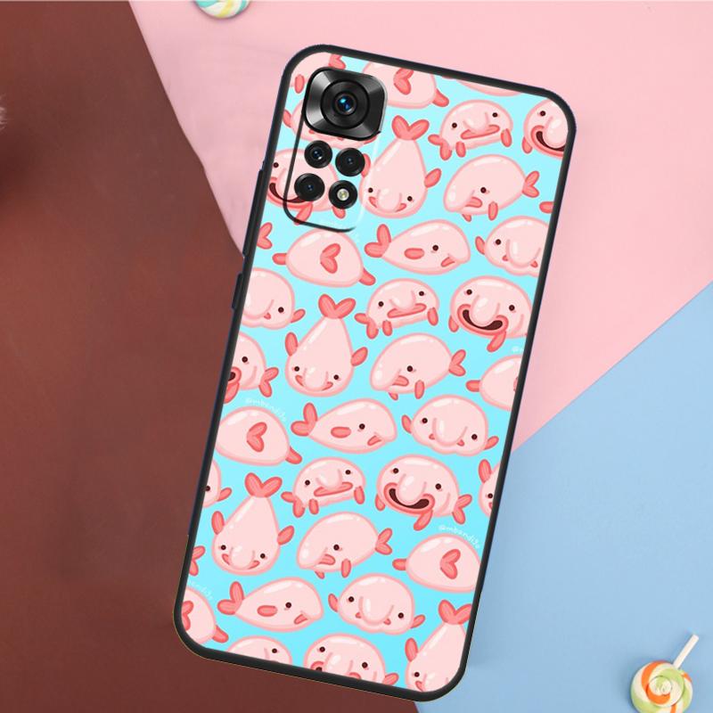 Милый чехол-рыба-капля для Xiaomi Redmi Note 13 Pro 14 12 11 9 10 9S 10S 11S 12S Redmi 10C 12C 13C 14C