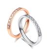 Korean Version Titanium Steel Diamond Inlaid Womens Ring Micro Diamond Inlaid Rose Gold Womens Ring Womens Style
