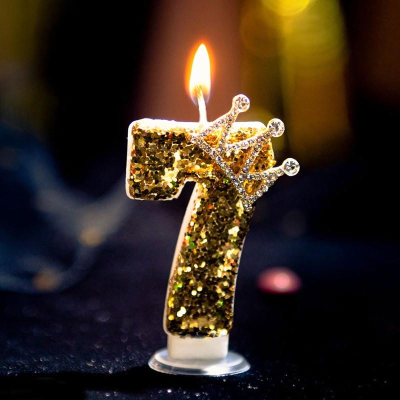 Цифровые свечи Crown Birthday, свечи для взрослых и детей на день рождения, вечеринка