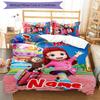 3pcs Custom Name Rainbow Ruby Bedding Set Duvet Cover Closure Includes 1 Duvet Cover & 2 Pillowcases for All Seasons Bedroom Decor