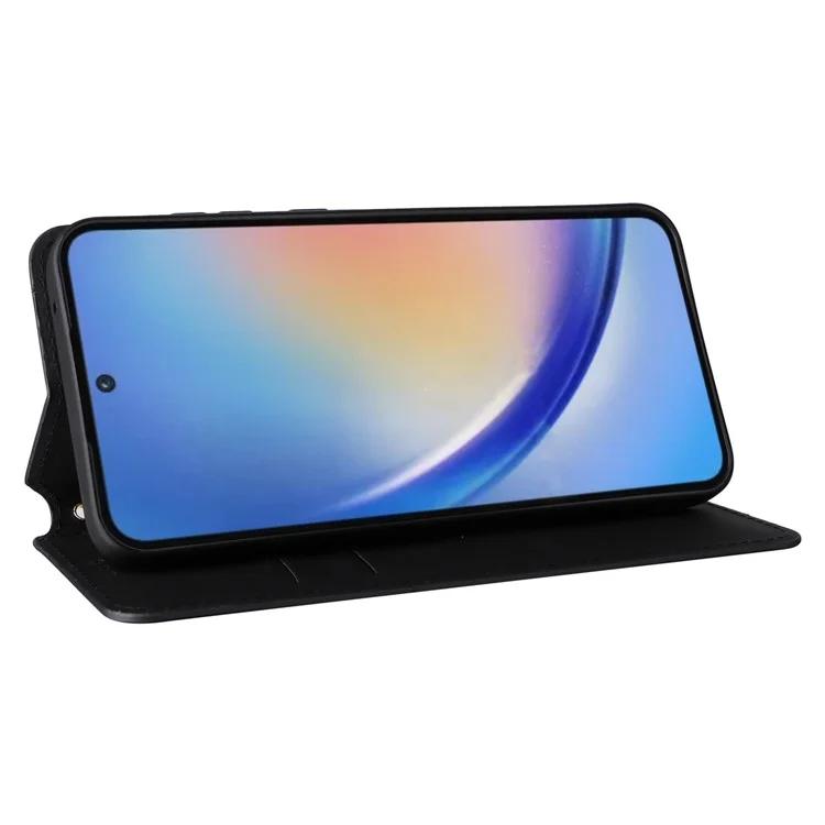 Для Samsung Galaxy A35 5G телефон кошелек кожаный чехол ромб тиснением