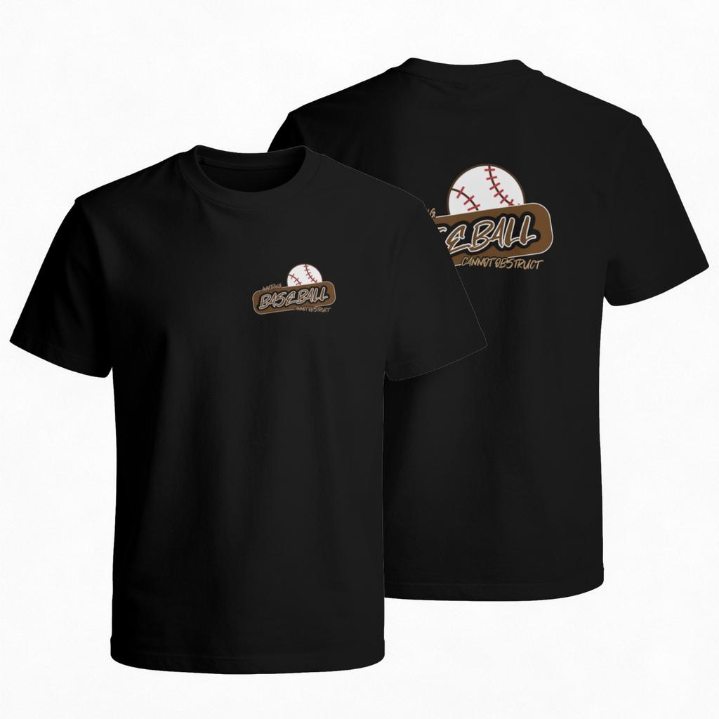 Baseball Bat and Ball Graphic Tee Cotton Short Sleeve Casual T-Shirt for Daily Wear