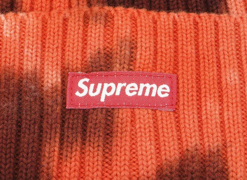 Supreme Перекрашенная шапка-бини Красные брызги (24СС)