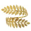 Armlet Arm Cuff Bracelet Accessory Jewelry Armband Upper Arm Bracelet Gold Laurier Leaf Leaf Gold Bangle NT226 [Green Piercing]