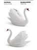 Wild Animal Swan Model: Children's Cognitive Farm Decor - White & Black Swan Ornament