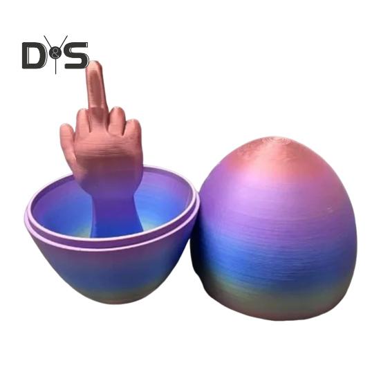 Пасхальное яйцо, розыгрыш со средним пальцем, подарок для взрослых, забавный 3D-печатный грубый розыгрыш с яйцом, веселый сюрприз, наполнитель пасхальной корзины