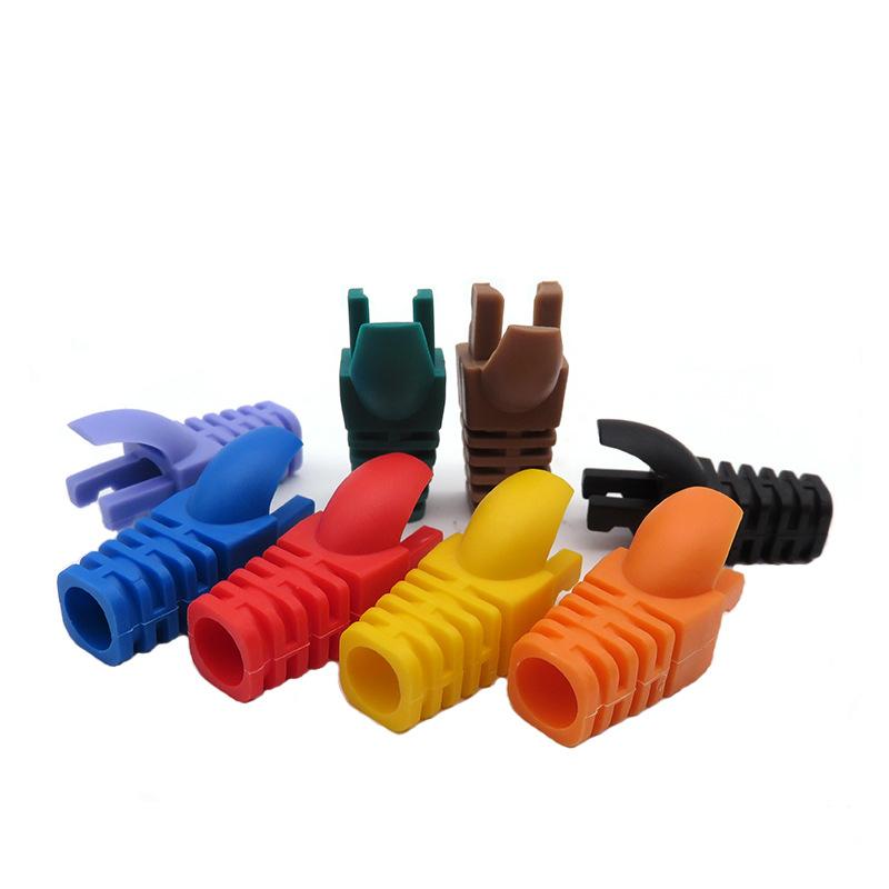 RJ45 CAT6 CAT5e Адаптер Колпачок Ethernet Сетевой Кабель Разъемы Штекеры RJ45 Колпачки Cat 5 CAT6 Защитный Чехол Разноцветный