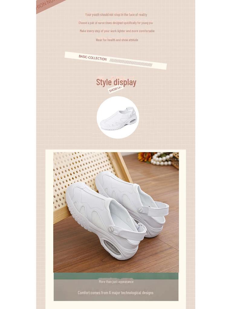 Women's Size 49 Soft Sole Breathable Non-Slip Flat Medical Nurse Shoes - Comfortable, Deodorizing, and Cross-Border Usage