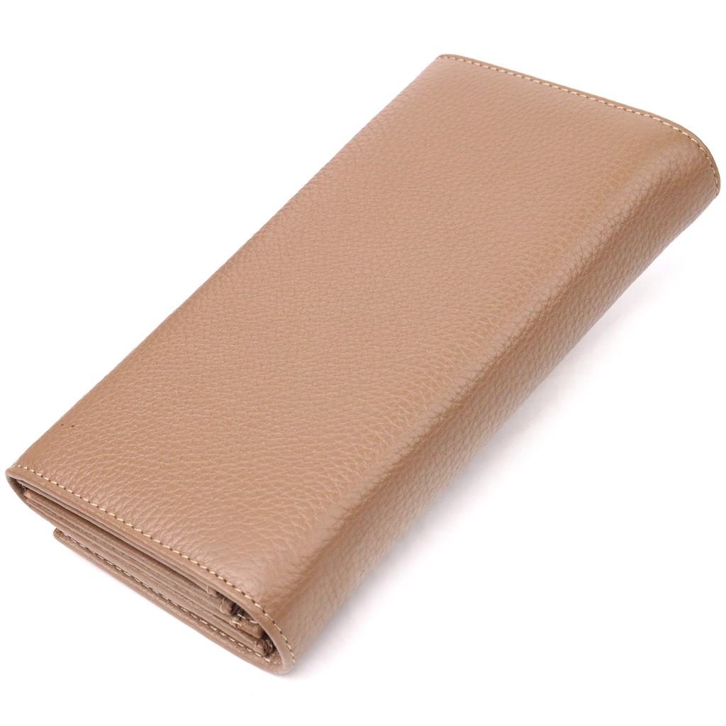 Женское портмоне с монетницей из натуральной кожи CANPELLINI Wallet 21523 Бежевое