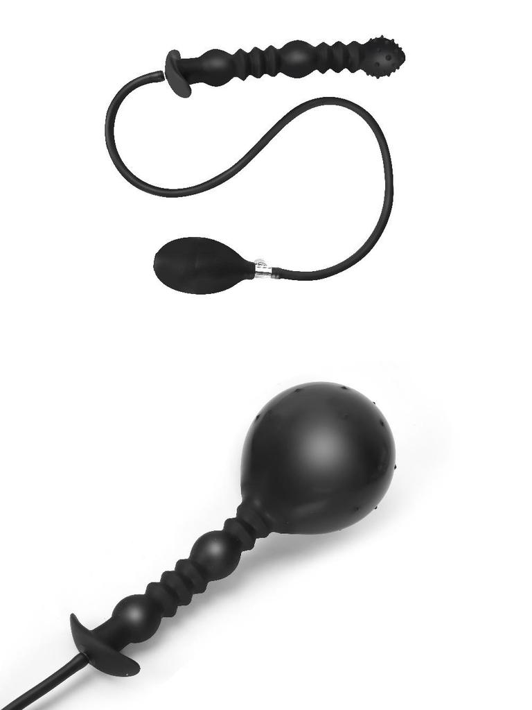 Телескопическая очень длинная надувная анальная пробка: Глубокое введение силиконовый дилататор для мужчин и женщин