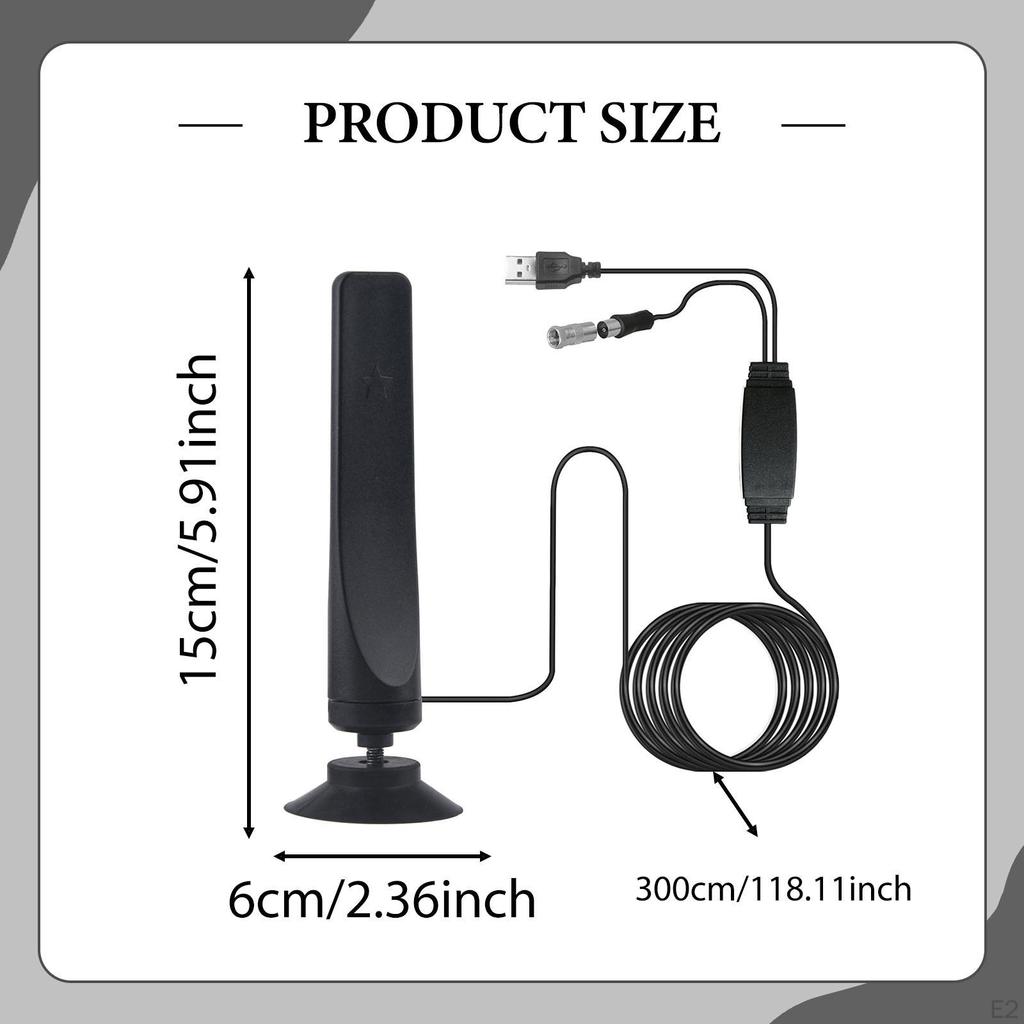 TV Antenna Stable Signal Receiving F Head with Adapter Indoor