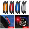 Hot 2Pcs Carbon Fiber Protection Strip Car Wheel Eyebrow Edge Reflective Guard Sticker Anti-collision Warning Stickers