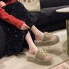 2025 New Wear Versatile Warm Winter Slippers Women Cotton Winter Slippers Thick Bottom Word with Velvet Slippers Women