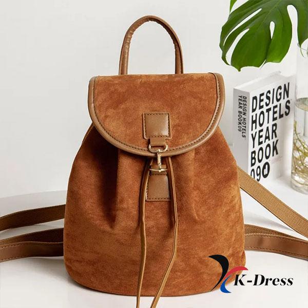 Повседневный замшевый рюкзак-ведро (2 цвета)