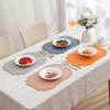 Faux Leather Coffee Place Mat Solid Color Heat Resistant Mat New Place Mat  Outdoor Indoor