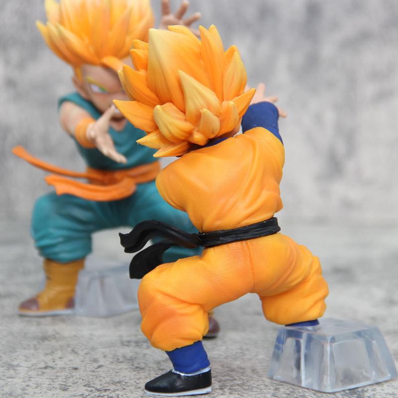 Фигурка Сон Гохана и Транкса из аниме Dragon Ball, 15 см, ПВХ, статуэтка, модель, украшение, коллекционная кукла, игрушка, подарок.