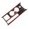 For VW Polo   ABS Car Center Control Gear Shift Panel Water Cup Holder Frame Cover Trim Carbon Texture / Bright Black