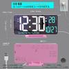 KOSUMOSU розовые цифровые часы дюймовые двойные будильники с регулируемой яркостью часов настольных часов светодиодные часы для украшения стола цифровой календарь настольные часы