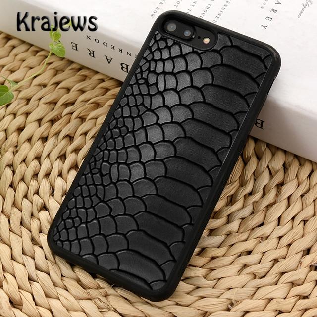 Krajews текстура змеиной кожи, модный чехол для телефона для iPhone 14 6s 7 8 plus X XR XS 11 12 13 pro max Samsung S21 S22ultra Plus