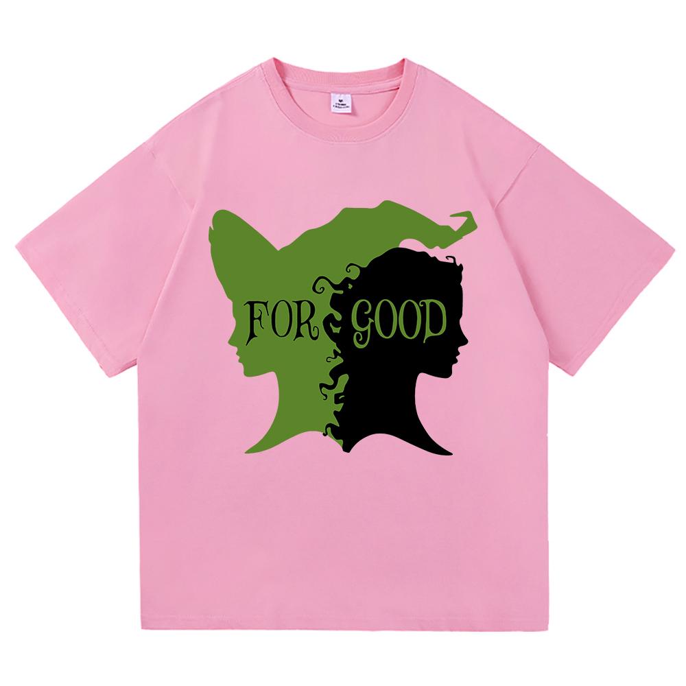 Злая Перемена к Лучшему Футболка Горячая Мода Мужская Харадзюку Эстетика Эльфаба Глинда Футболка Унисекс Высококачественные Хлопковые Футболки