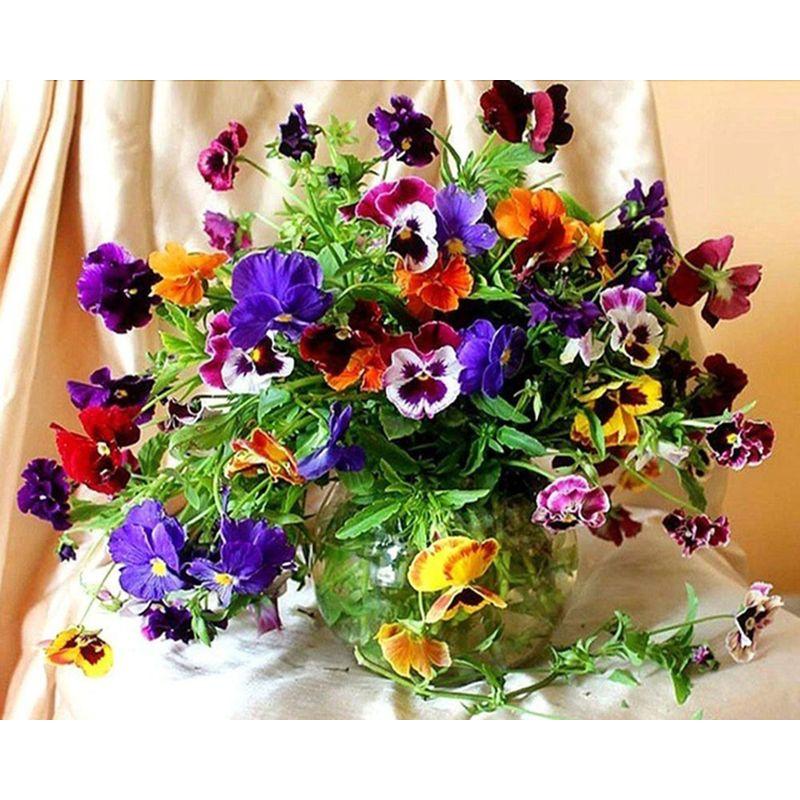 DIY Алмазная картина Цветок Алмазное искусство Алмазная вышивка Полный круглый дрель Домашний декор Подарок