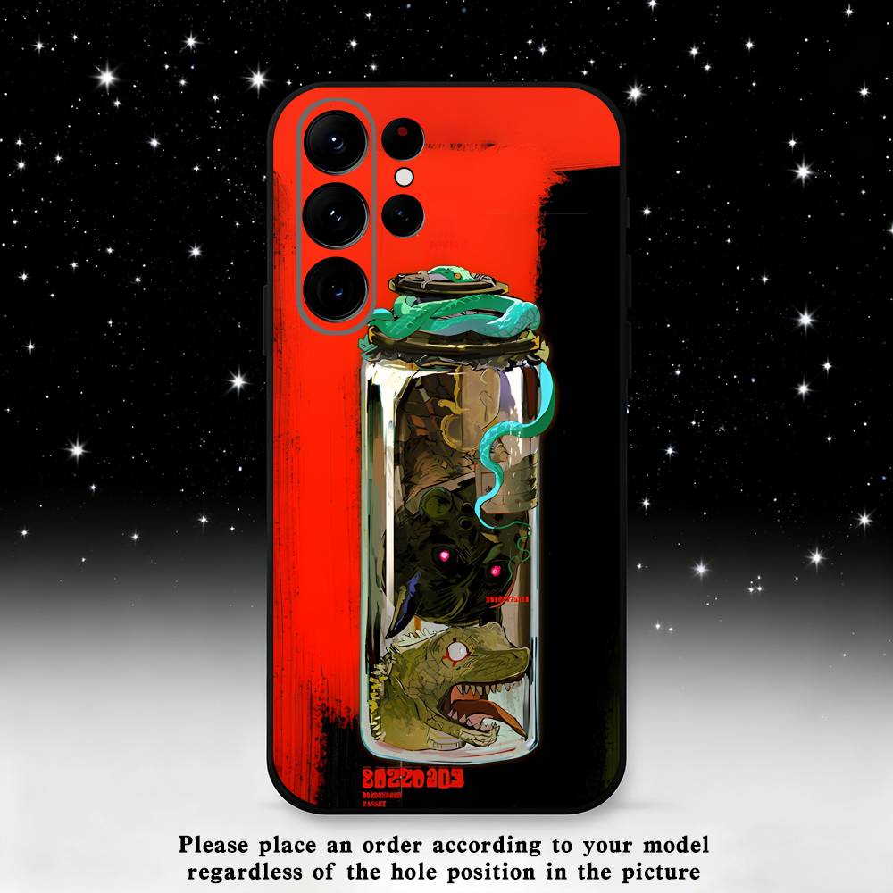 Anime D-Dorohedoro Retro Phone Case For Samsung S25,S24 Ultra,S20,S30 plus,S22 plus,S23,S30 Ultra 5G Silicone Black Shell