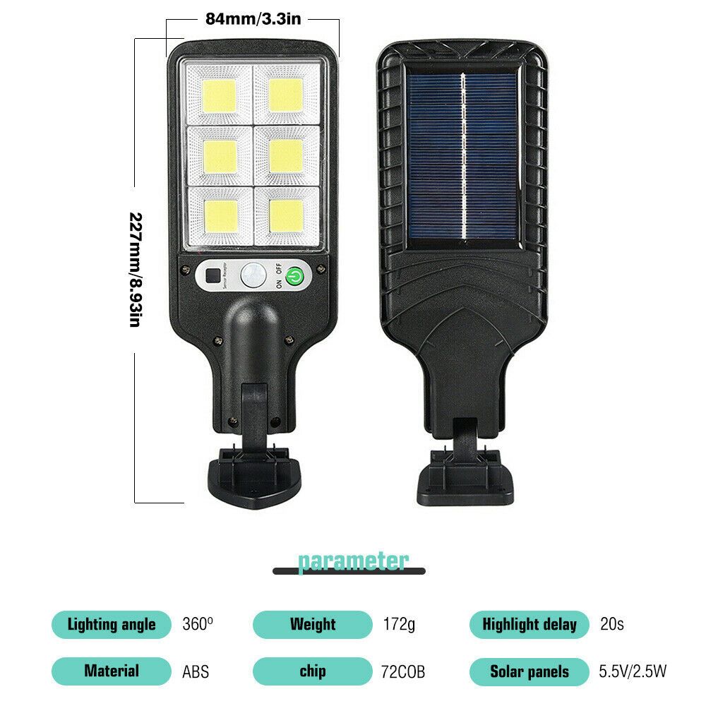 Outdoor Lighting Security Street Outdoor 600W Motion Sensor LED Solar Lamp Wall Light