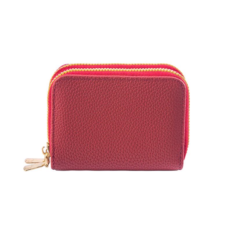 Двухслойная женская сумка для документов на молнии, многофункциональная и с несколькими отделениями для удостоверения личности