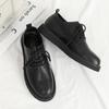 Мужская обувь класса люкс из натуральной кожи, мужская повседневная обувь, офисная обувь на толстой подошве, на шнуровке, в британском стиле, деловая обувь