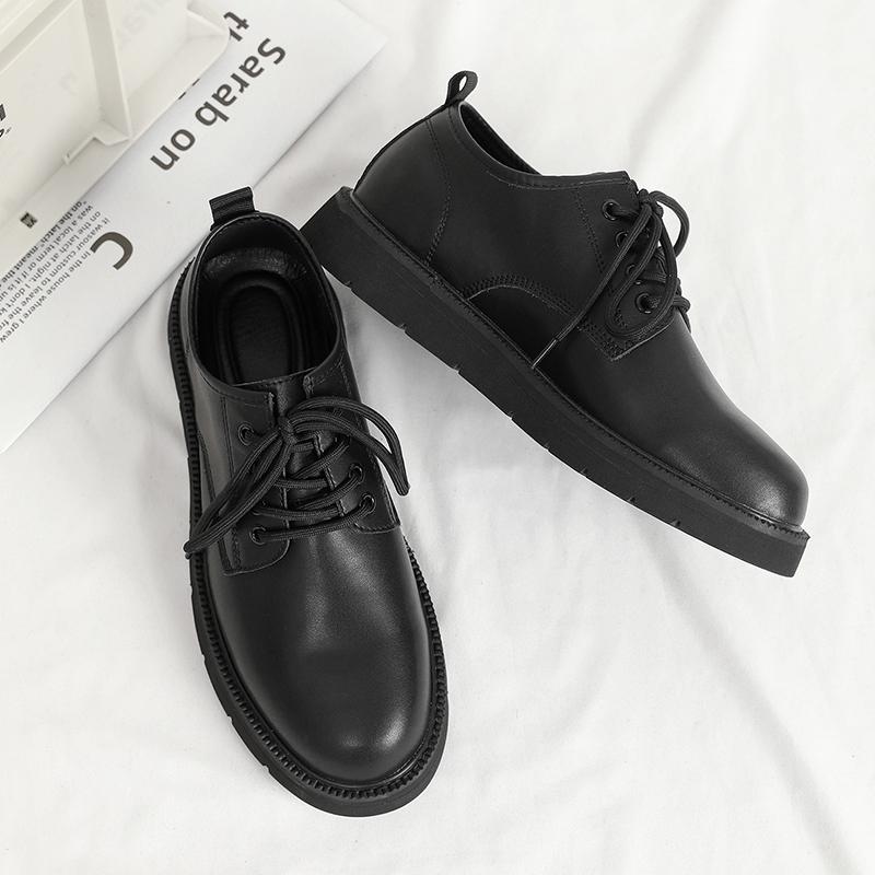 Мужская обувь класса люкс из натуральной кожи, мужская повседневная обувь, офисная обувь на толстой подошве, на шнуровке, в британском стиле, деловая обувь