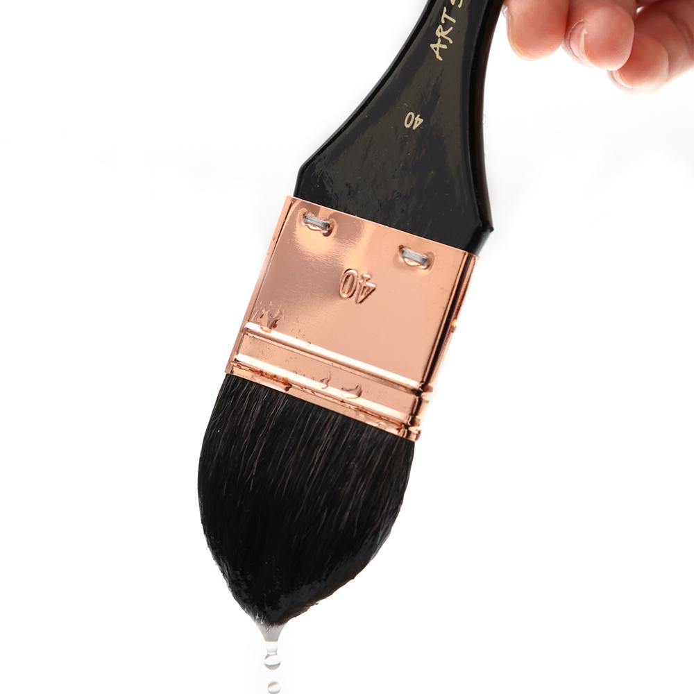 Dainayw Premium, 4 шт., круглые/плоские кисти для рисования с беличьим волосом, большой набор мягких кистей для мытья