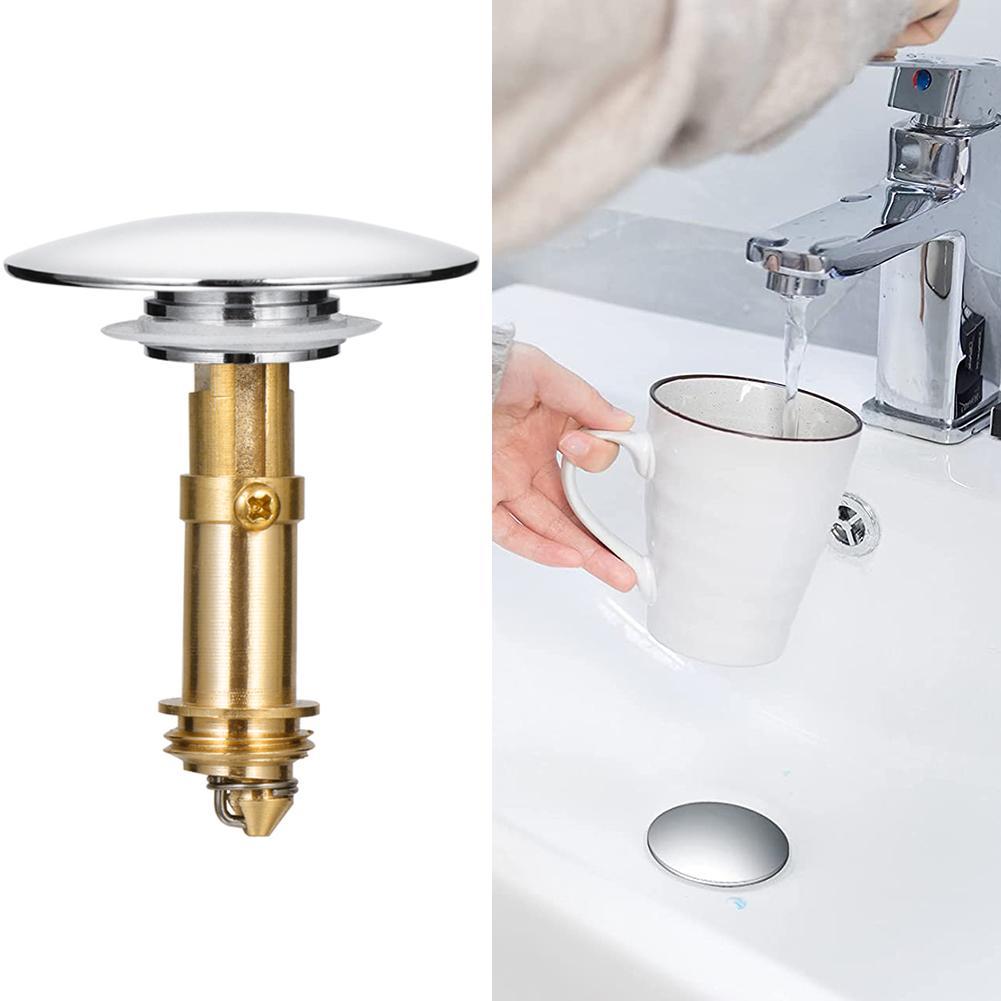 Universal Wash Basin Bounce Drain Filter Push Up and Accessories Down Bathtub Kitchen Bathroom M5U8