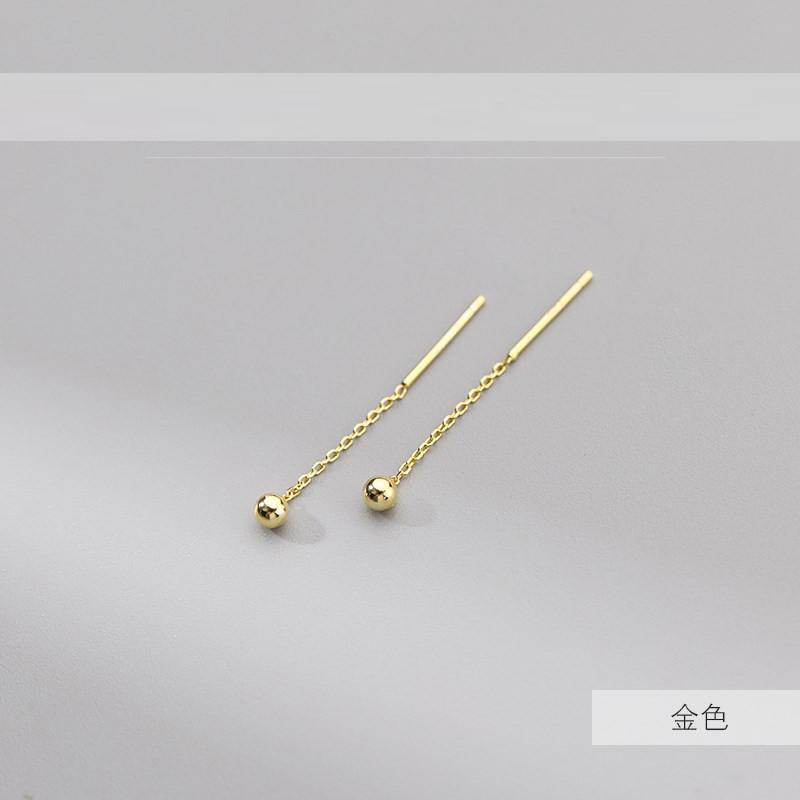 Корейские серьги-подвески Геометрический блок Круглый Длинная кисточка Штанга Серьги-капли Для женщин Минимализм Серьги-линии K-pop Украшения Подарок
