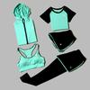 5 Piece Set Yoga for Women's Running Fitness T-Shirt Sports Bra Wear Fitness Clothing Women Training Set Sport Suit
