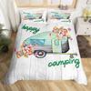 Пододеяльник Happy Camping, комплект постельного белья в деревенском стиле для кемпинга и автофургона, королевский комплект постельного белья «Звездная ночь», чехол для пододеяльника с тематикой приключений