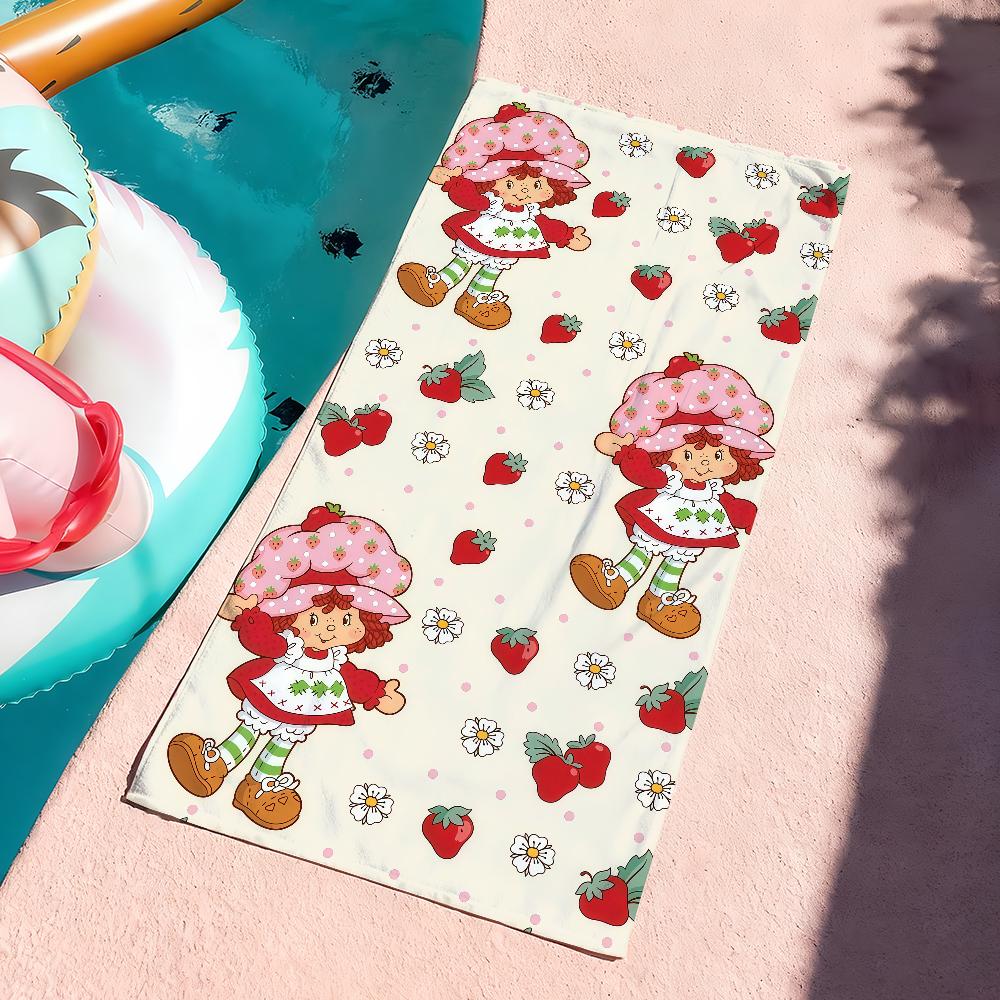 Cartoon cute S-Strawberry S-Shortcake Towel Drying Bath Towel Applicable To Light Swimming Camping Yoga Beach Out