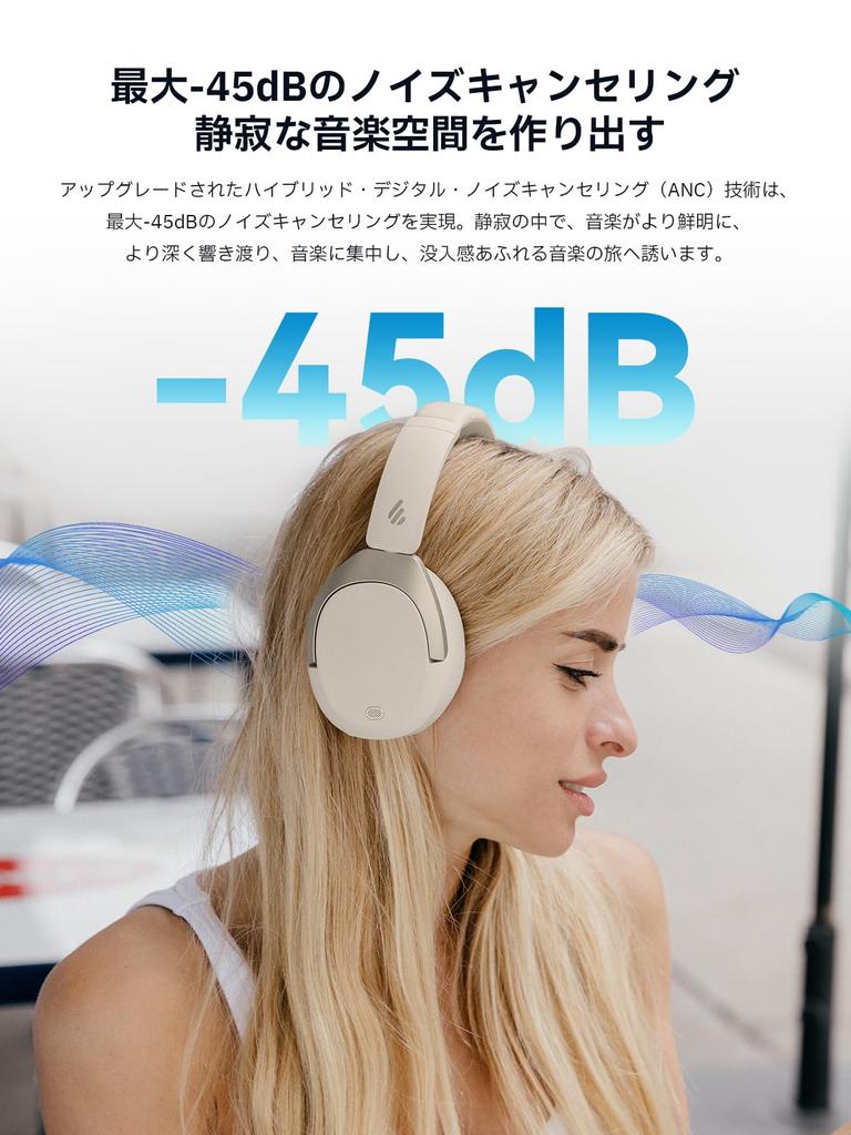 SUMMER Edifier W830NB Wireless Headphones Noise Canceling Bluetooth High Up To 94 Hours Playback Connection Equipped with High Performance Microphone