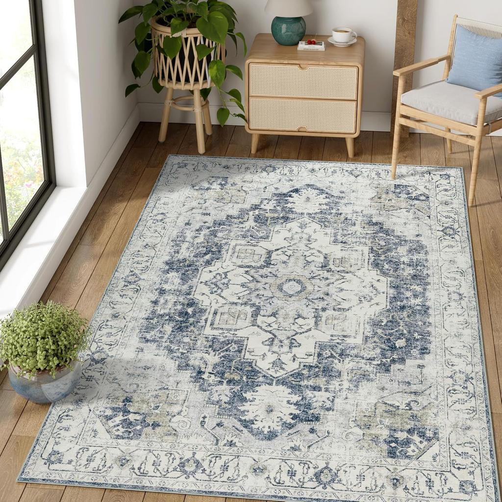 Retro Ethnic Style Carpet Living Room Coffee Table Dirt-Resistant Floor Mat Bosmian Ethnic Style B & B Hotel Carpet