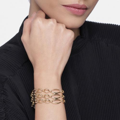 Fashion Women's Gold Plated Bracelet Estele Multi Bubble