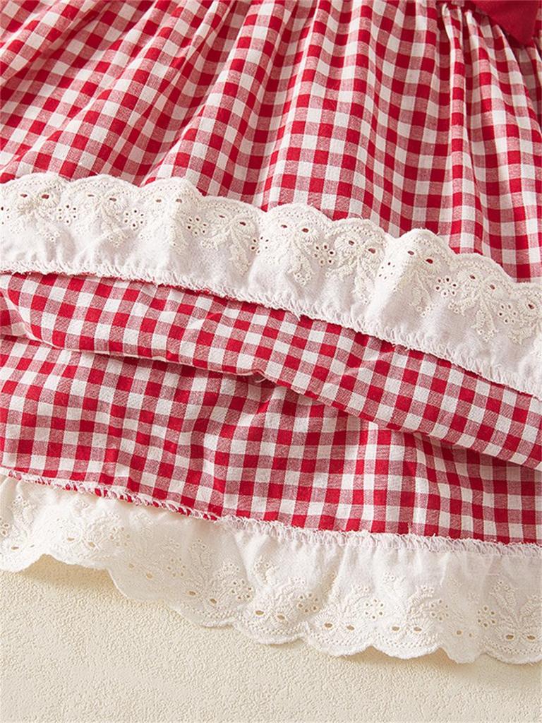 Летнее платье для девочек темно-синего цвета с вышивкой вишен на воротнике – Принцесса в стиле колледжа