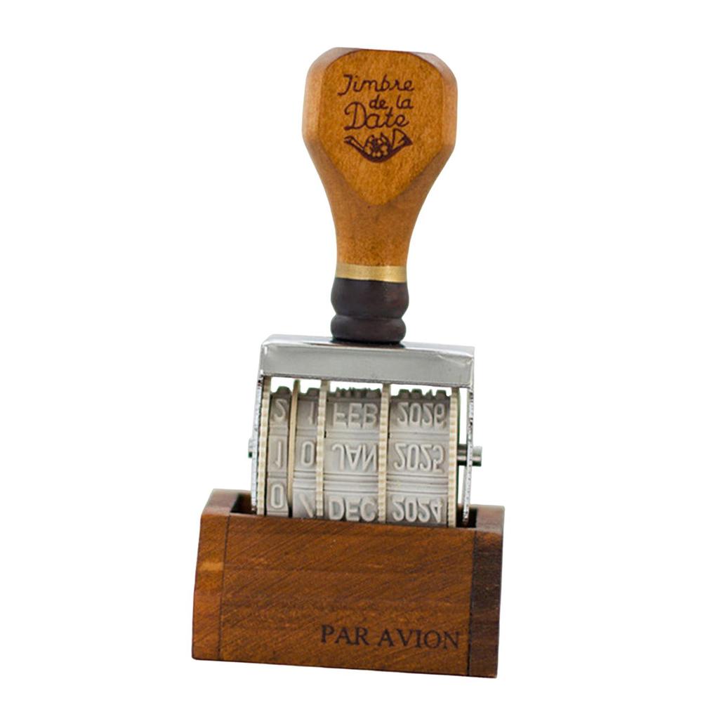 Roller Date Stamp Adjustable Day Month Year Stamp Rolling Wheel Stamp for Journal DIY Craft Album Card Making Decoration