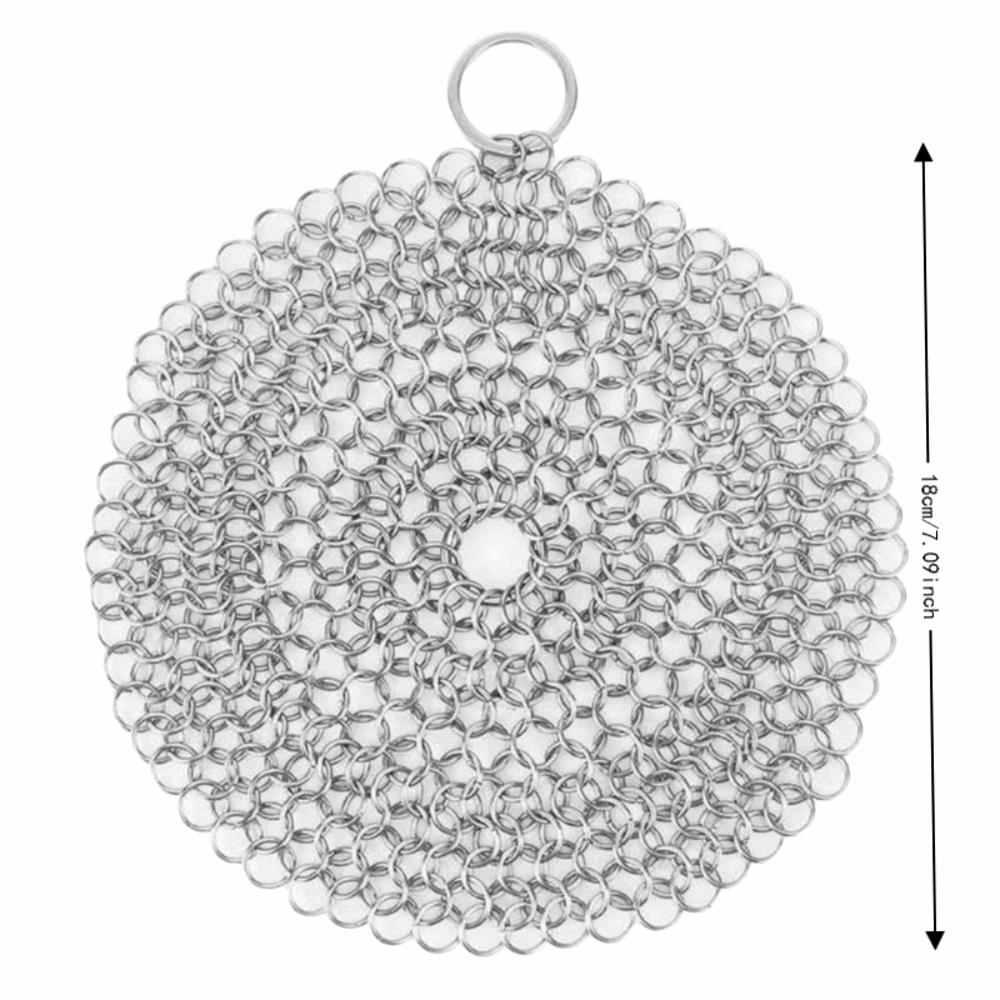Stainless Steel Chainmail Scrubber Chainmail Link Design Cast Iron Scrubber Cast Iron Pots Pans