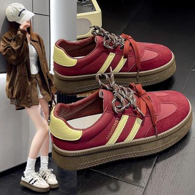 Новые женские кроссовки весна осень мода вулканизированная обувь повседневные спортивные кроссовки для девочек люксовый бренд на шнуровке балетки