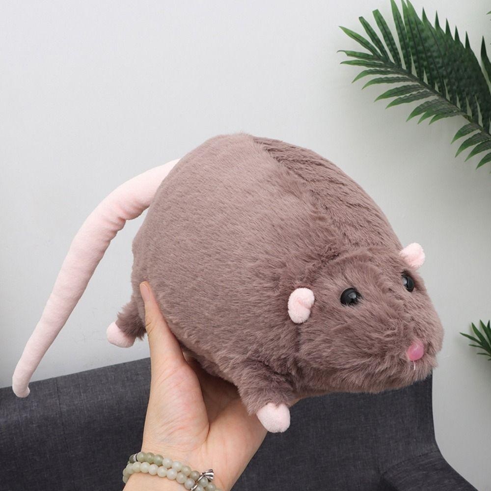 Plush Flower Branch Rat Doll Cartoon Animal Figure Cute Mouse Doll Kids Gift Birthday