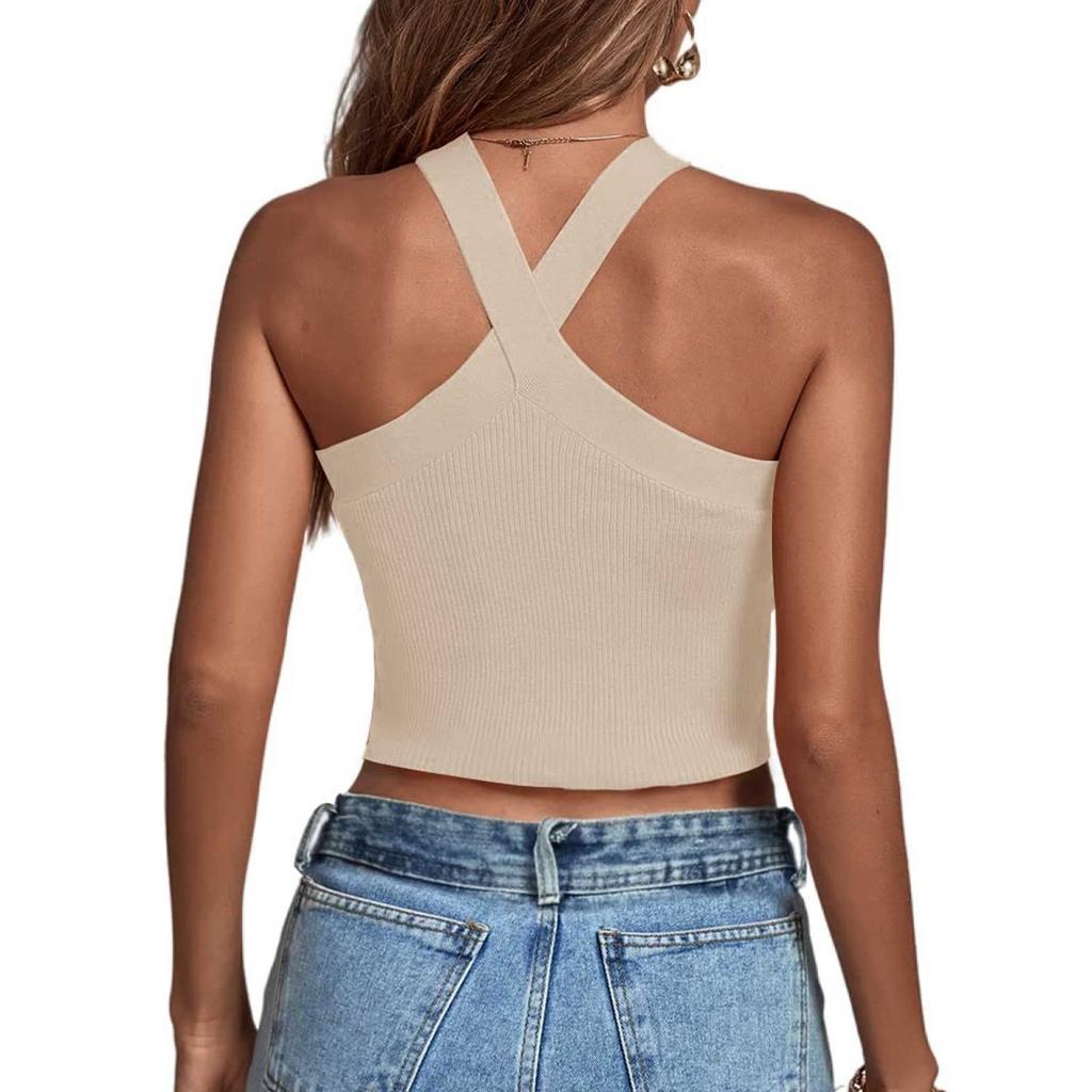 Women's Sexy Tight Strapless Cross Vest Top