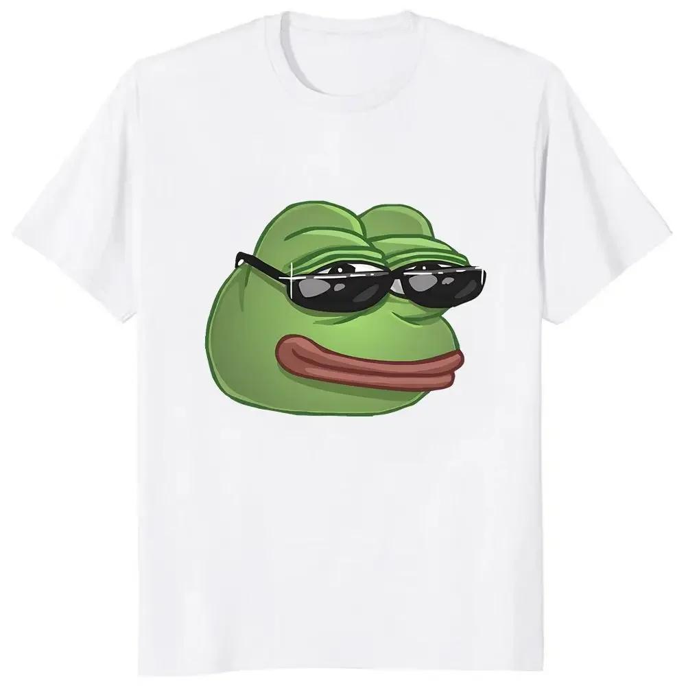 Pepe the Frog Frog-print shirt paired with funny memes for a casual and stylish unisex T-shirt
