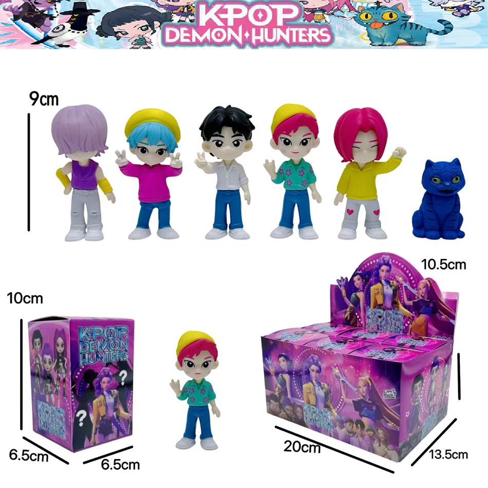 Аниме Kpop Охотник на демонов Кукла Виниловая игрушка Персонаж бойз-бэнда Виниловая маска Игрушка-сюрприз в непрозрачной упаковке Подарок на день рождения