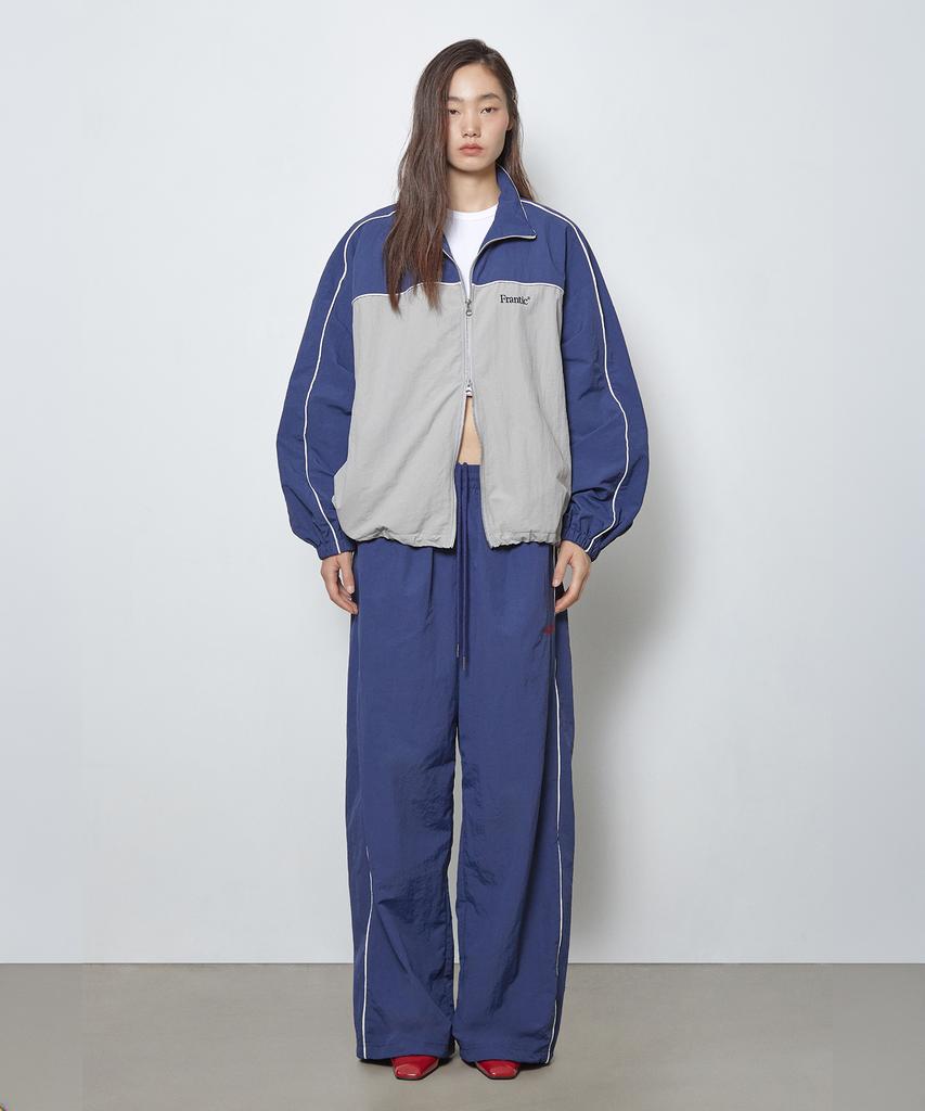 FRANTICSERVICE Classic Trimmed Windbreaker - Navy