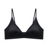 French deep V triangle cup seamless chest breathable comfortable pure desire sexy top bra cover